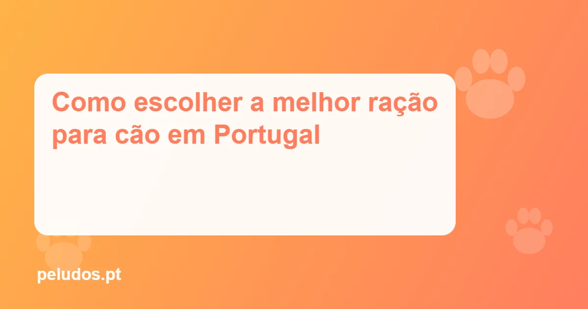 Imagem de destaque: Como escolher a melhor ração para cão em Portugal